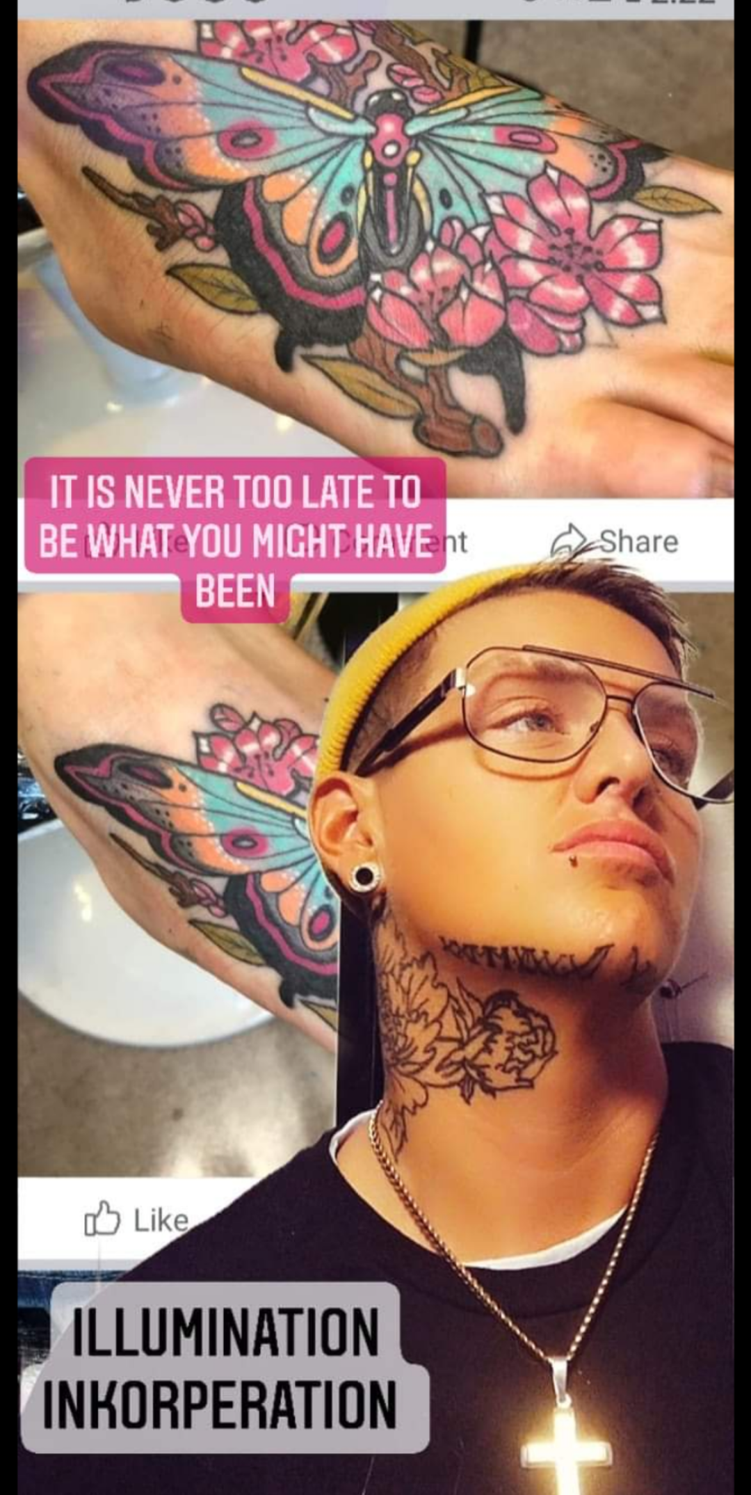 Triangular Prisma Band Tattoo On Arm - Tattoo Shop - Medium
